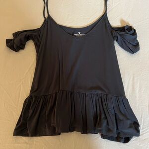 American Eagle cold shoulder peplum top